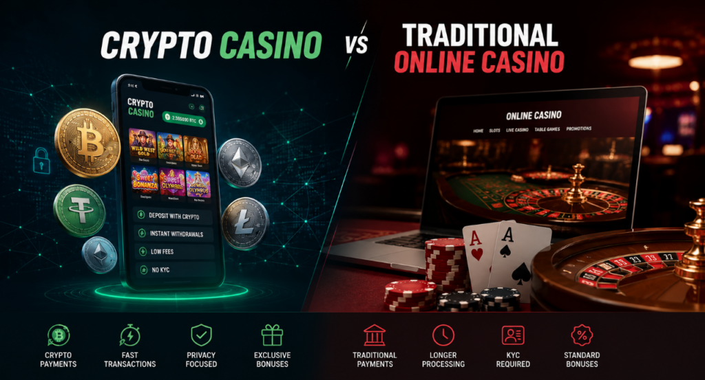 Crypto casino vs traditional online casino comparison Crypto casino vs traditional online casino comparison
