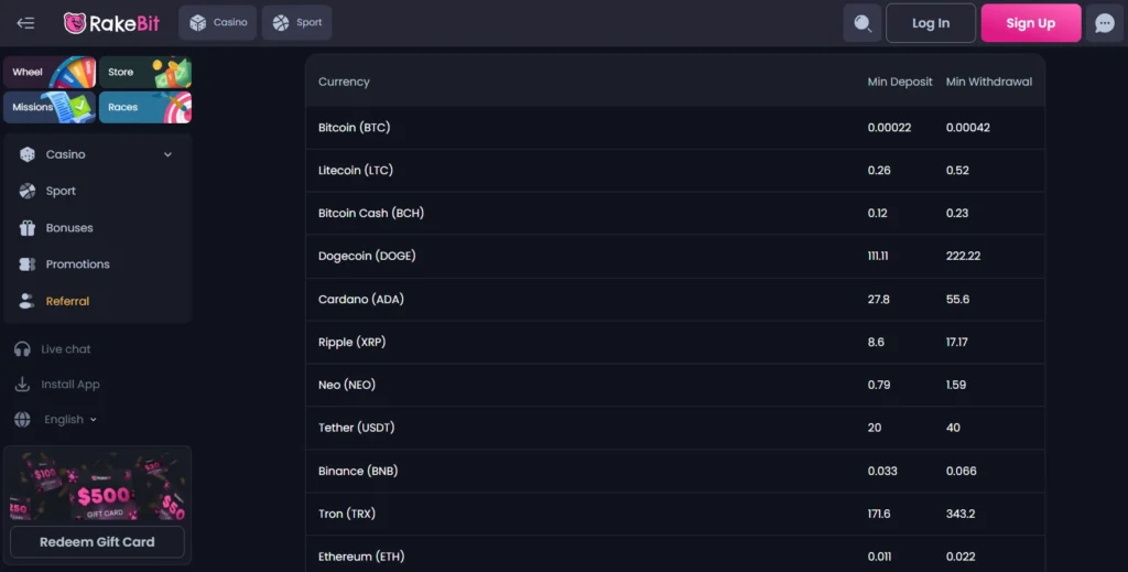 Rakebit crypto casino in Australia